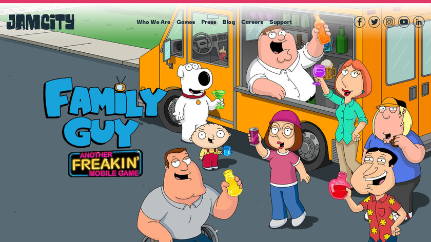 Family Guy Freakin Mobile Game Landing Page
