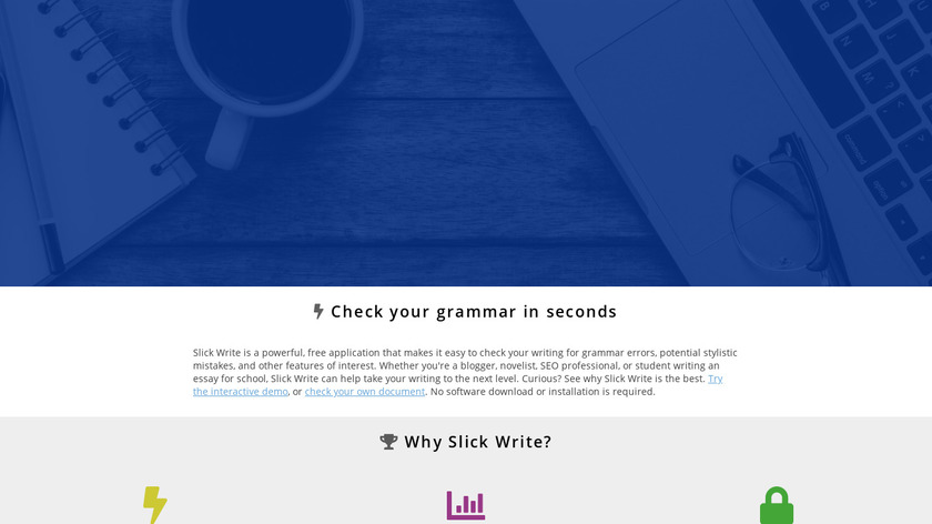 Slick Write Landing Page