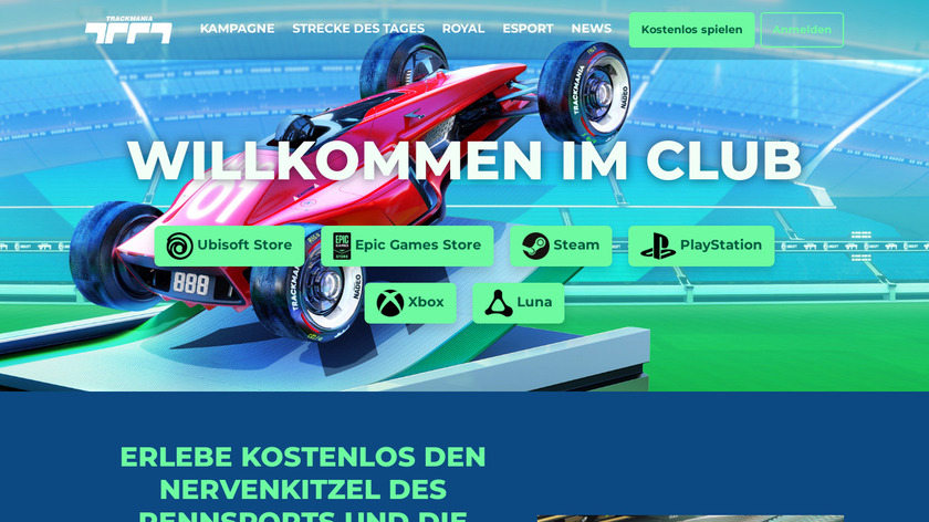 TrackMania Landing Page