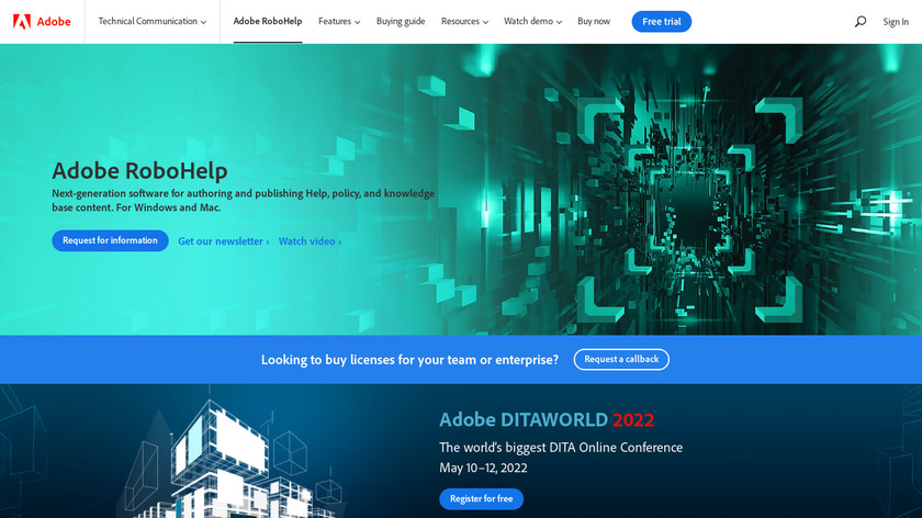 Adobe RoboHelp Landing Page