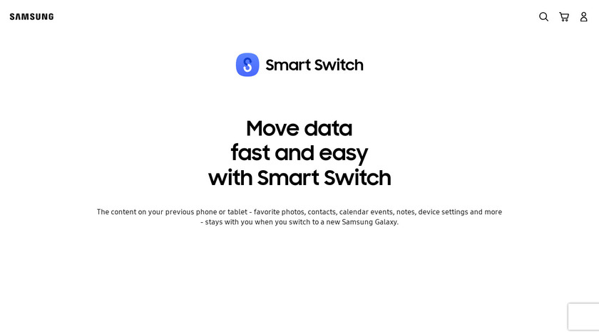 Samsung Smart Switch Landing Page