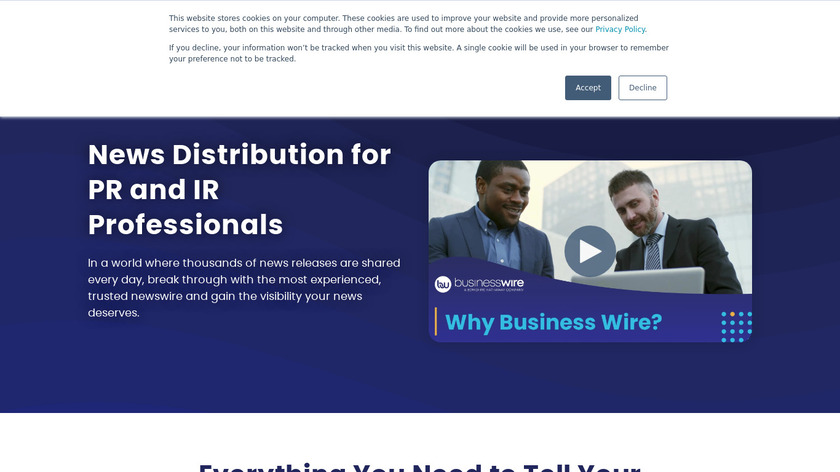 Business Wire Landing Page