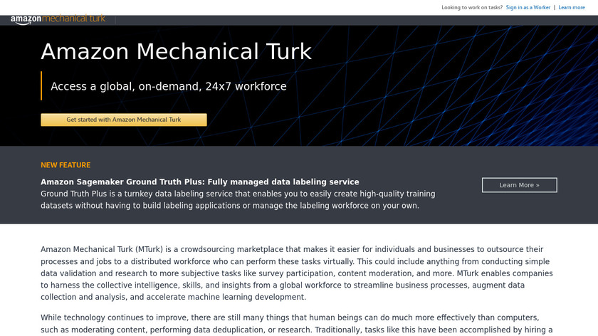 Amazon Mechanical Turk Landing Page