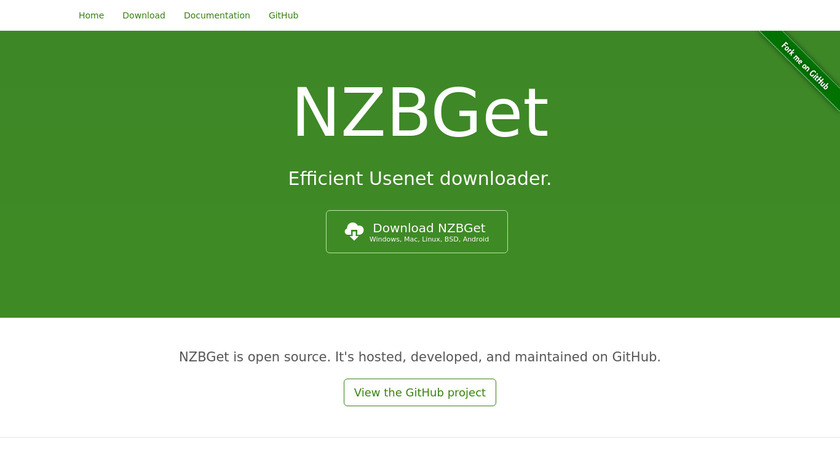 NZBGet Landing Page