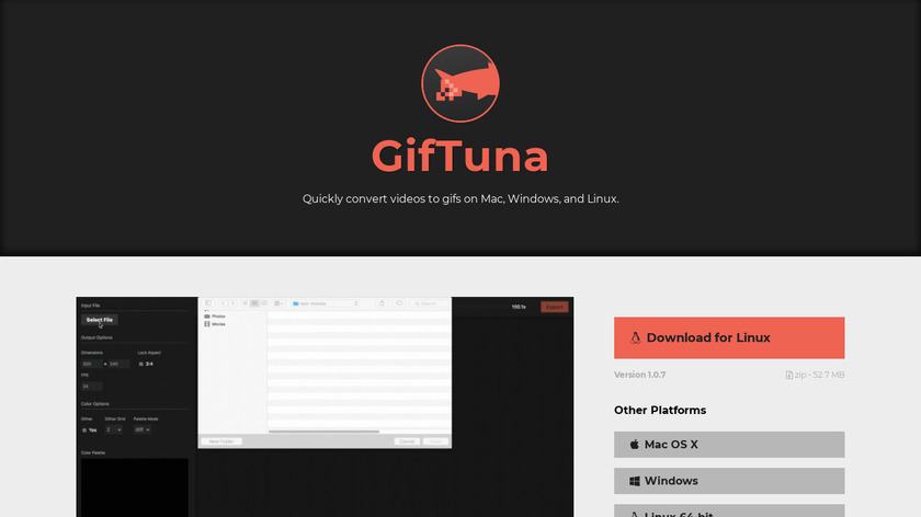 GifTuna Landing Page