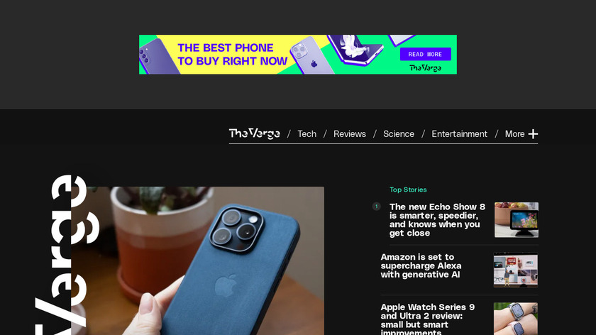 The Verge Landing Page