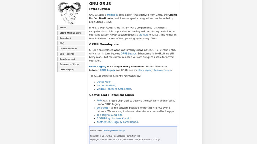 GRUB Landing Page