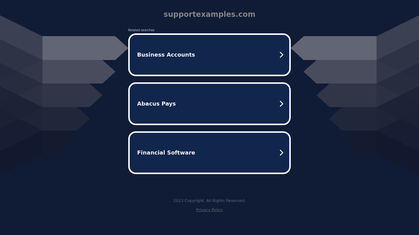 Support Examples Landing Page