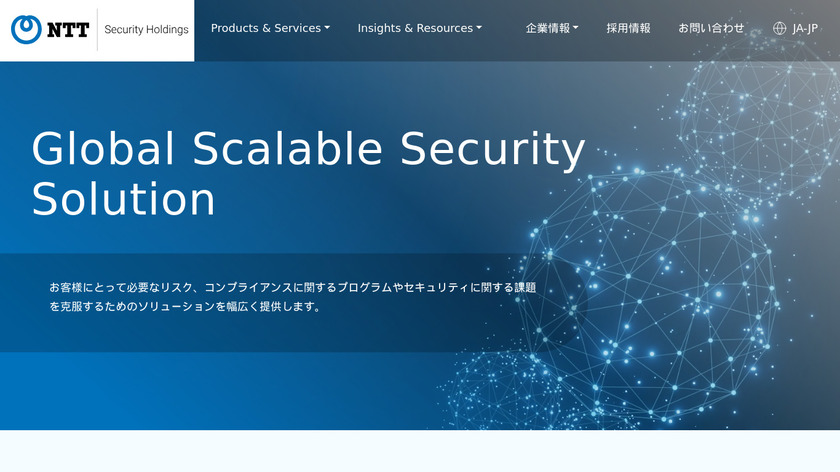 NTT Security Landing Page