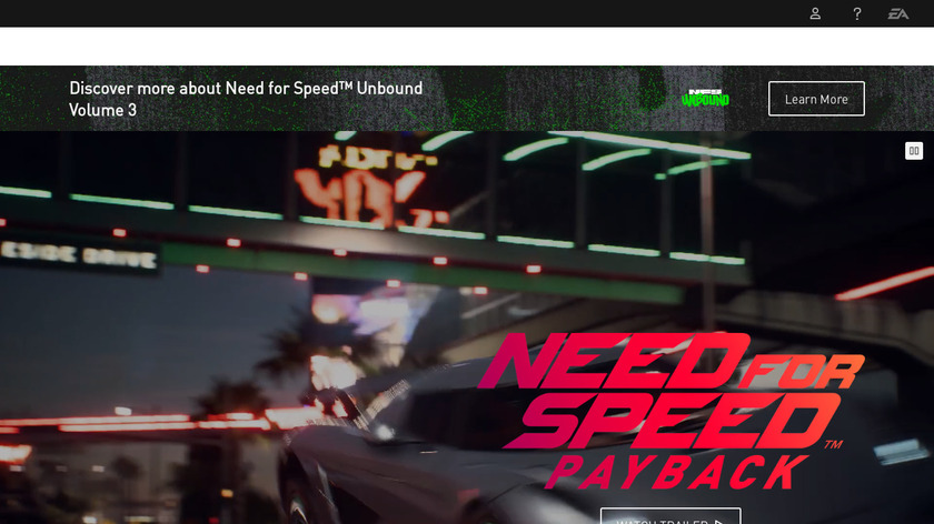 Need for Speed Landing Page