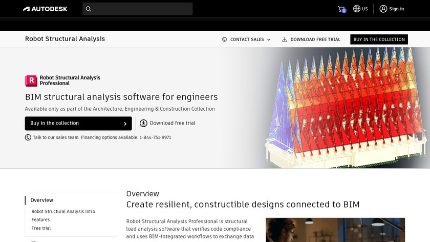 Robot Structural Analysis Professional Landing Page