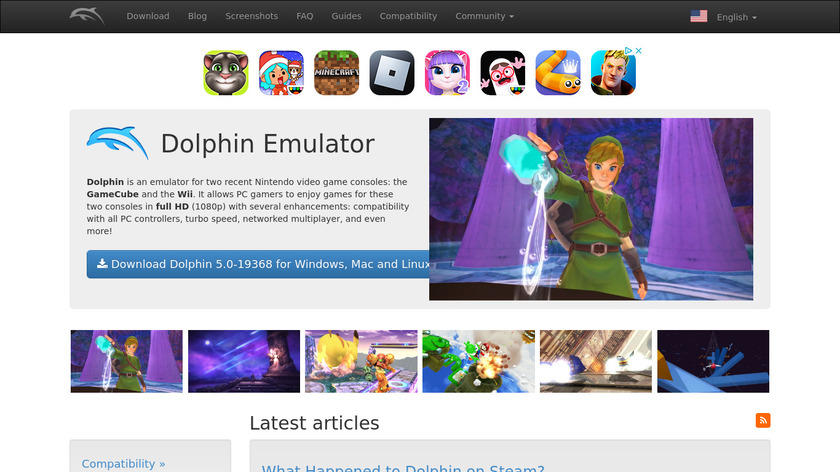 Dolphin Emulator Landing Page