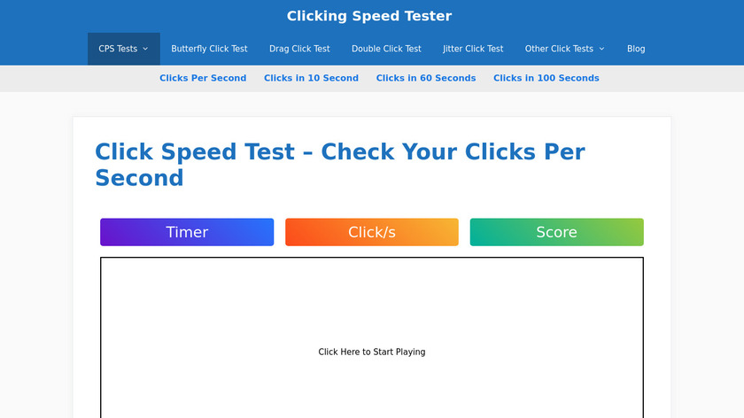 Butterfly Click Test  Butterfly Clicking Speed Test - Speedwallop