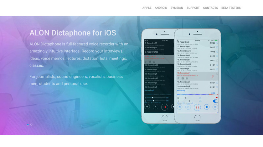 Dictaphone Landing Page