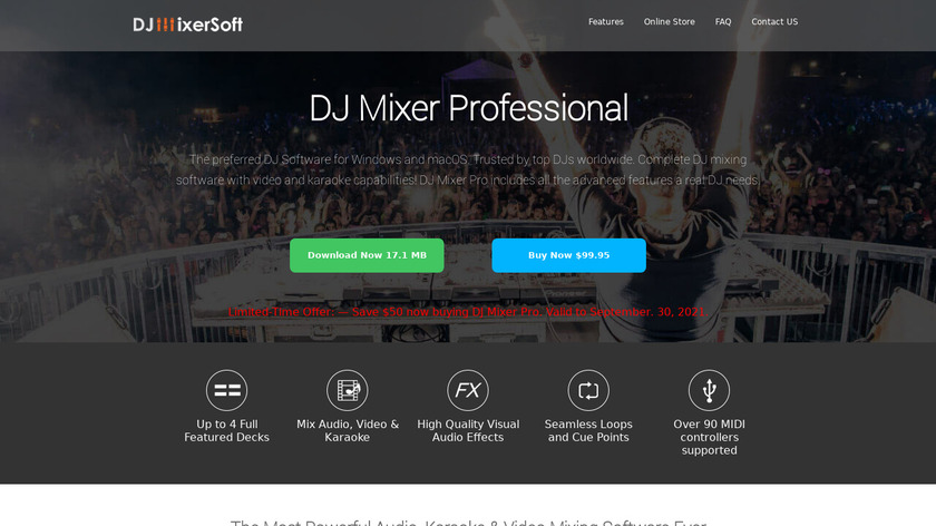 DJ Mixer Pro Landing Page