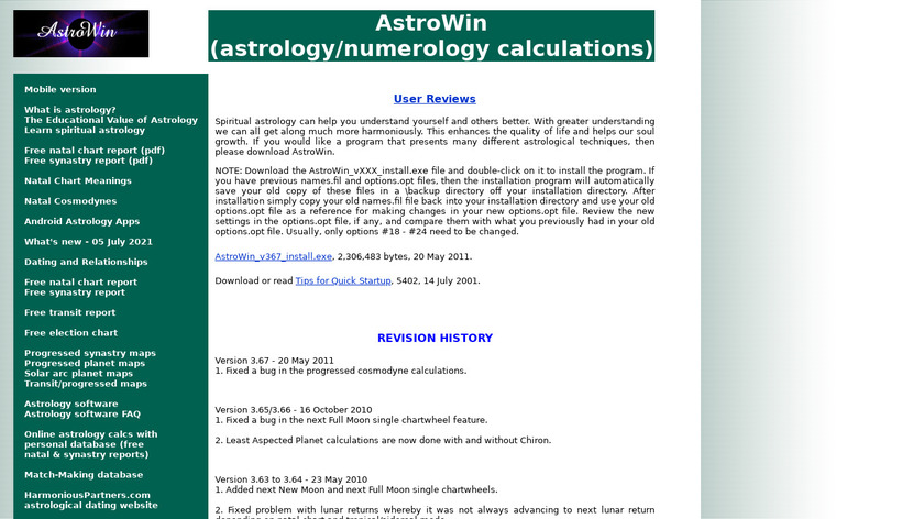 AstroWin Landing Page