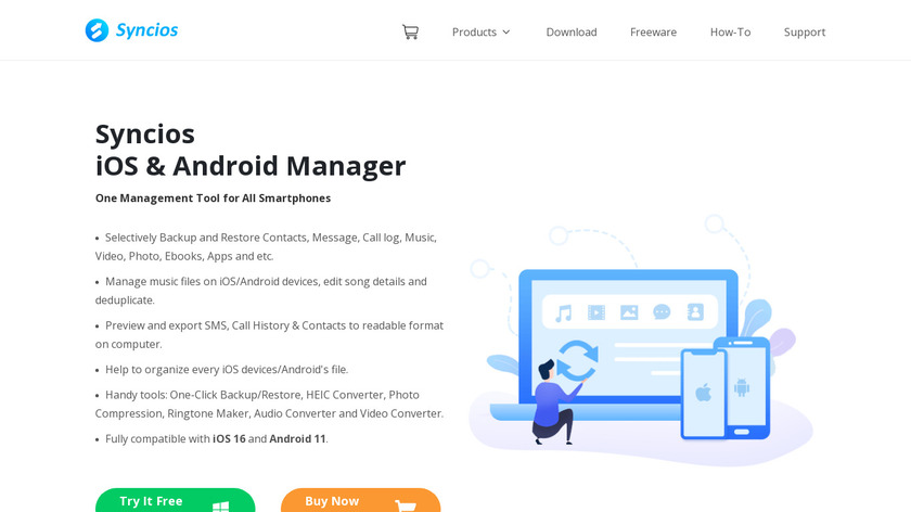SynciOS Manager Landing Page