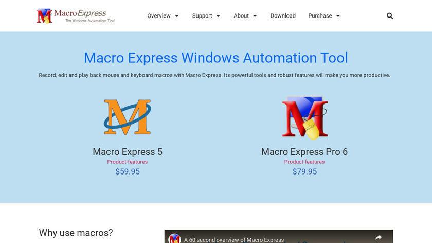 Macro Express Landing Page