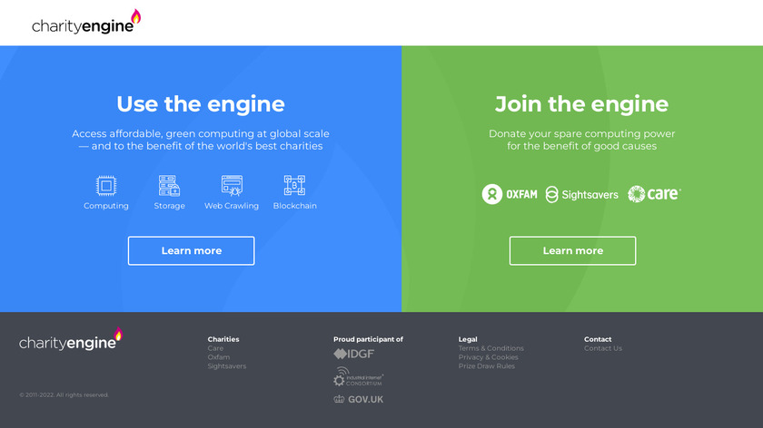 Charity Engine Landing Page