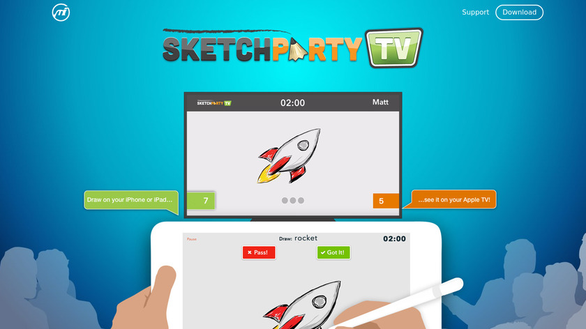 SketchParty TV Landing Page