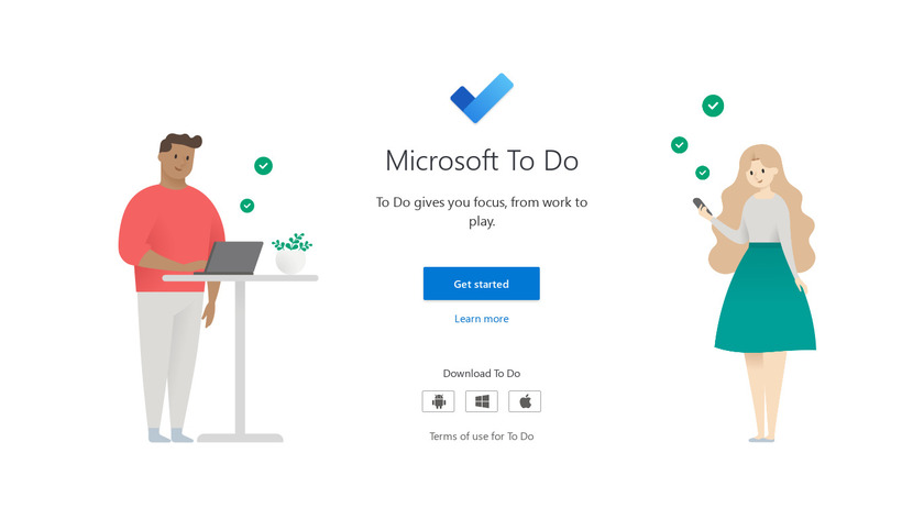 Microsoft To-Do Landing Page