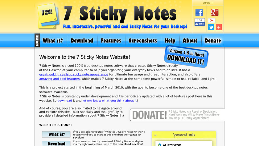7 Sticky Notes Landing Page