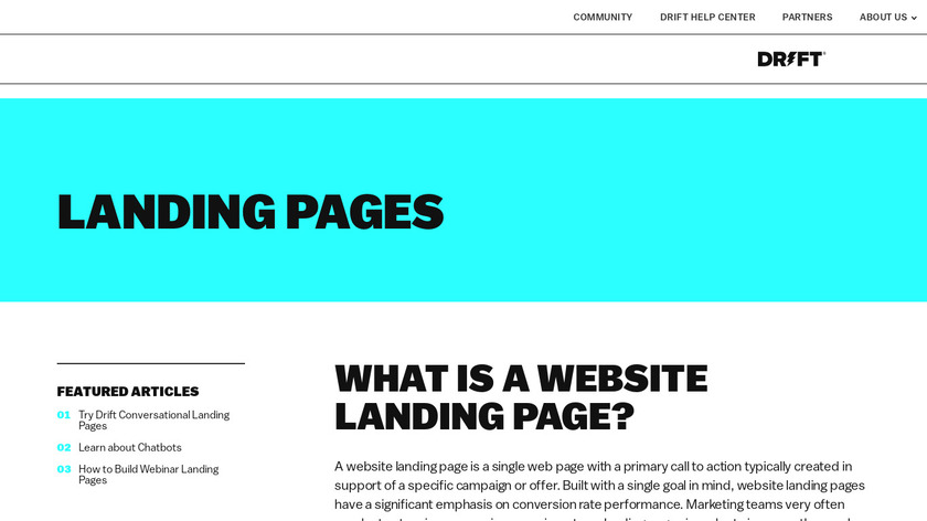 Drift Conversational Landing Pages Landing Page