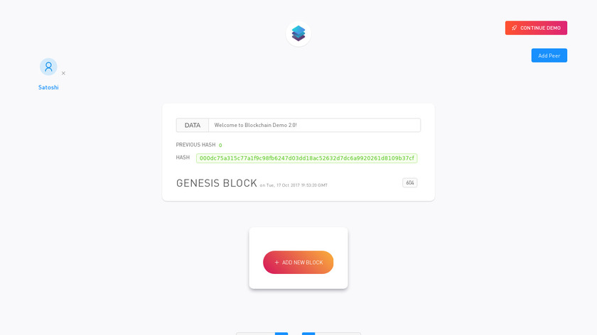 Blockchain Demo Landing Page