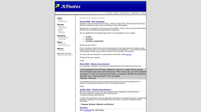 ATnotes Landing Page
