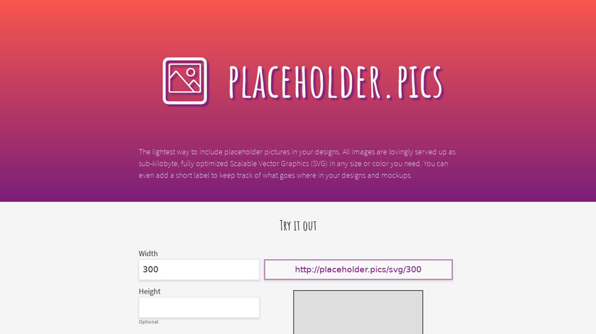 placeholder.pics Landing Page