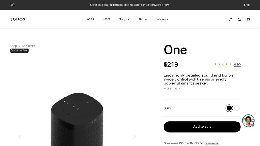 Sonos One Landing Page