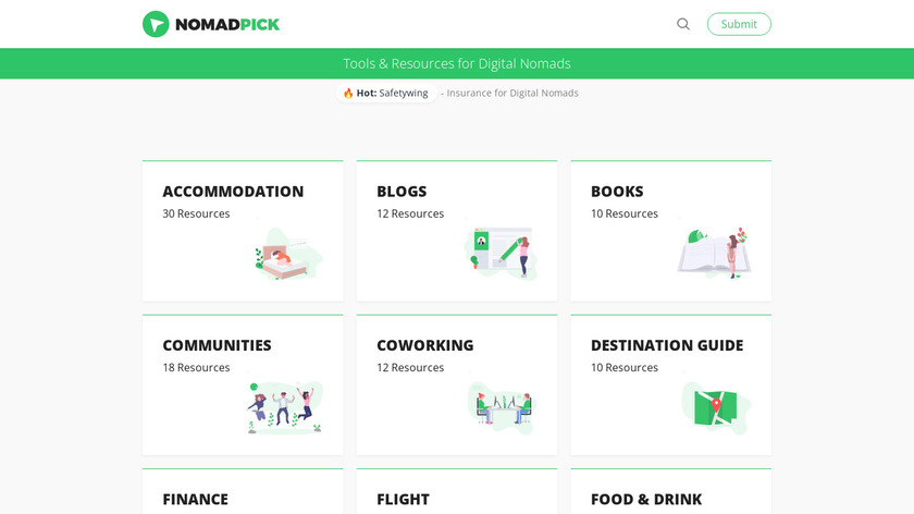 Nomadpick Landing Page