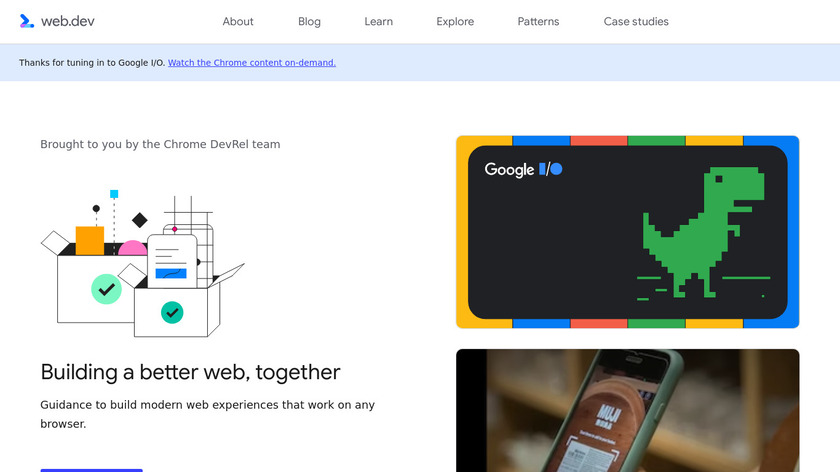 Web.dev by Google Landing Page
