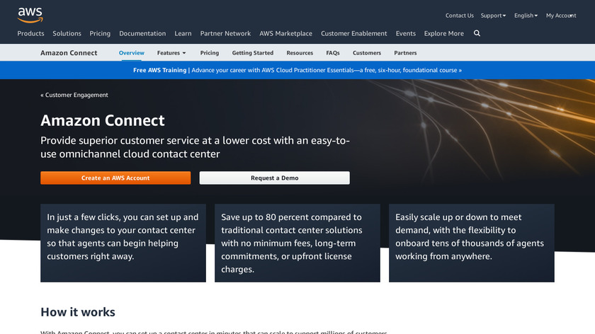 Amazon Connect Landing Page