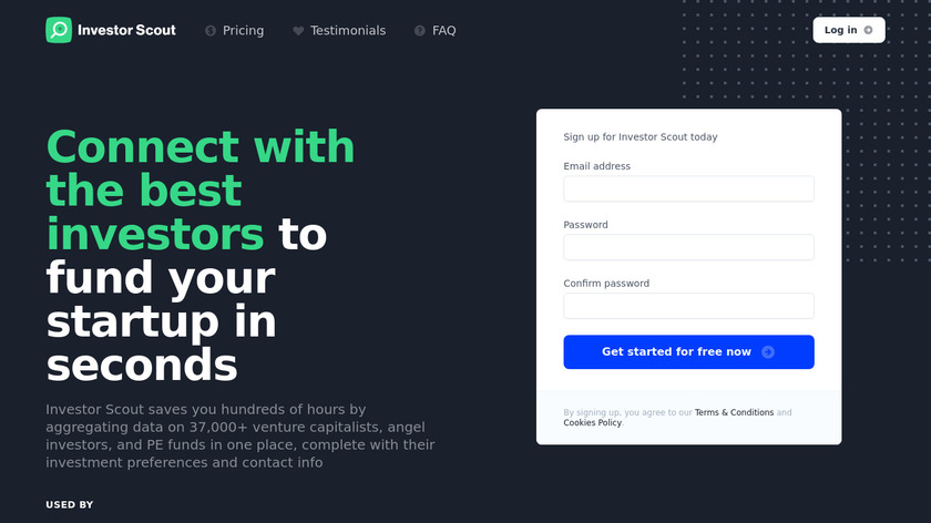 Investor Scout Landing Page
