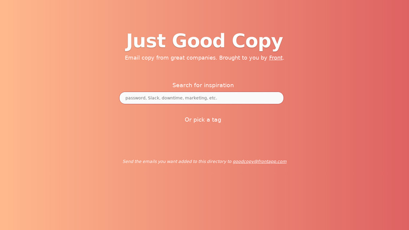 Good Email Copy Landing Page