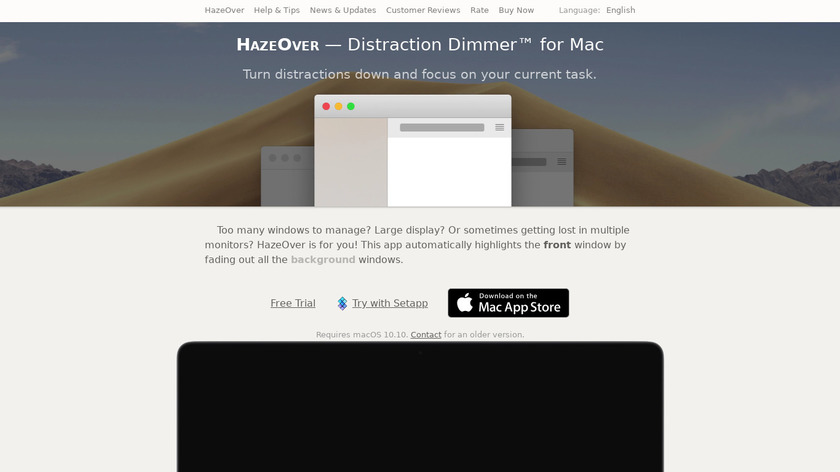 HazeOver Landing Page