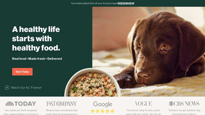 The Farmer's Dog Landing Page