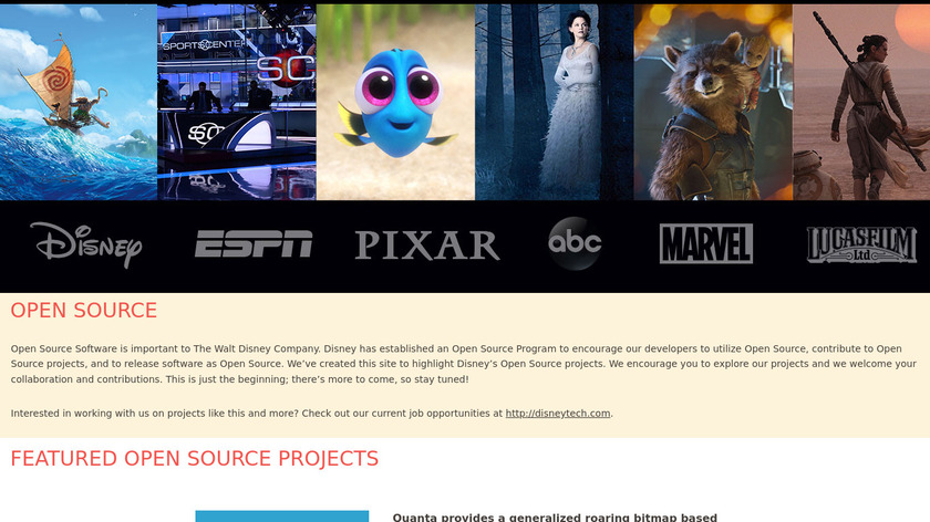 Disney Open Source Landing Page