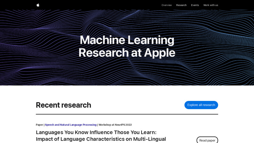 Apple Machine Learning Journal Landing Page