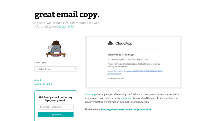 Great Email Copy Landing Page