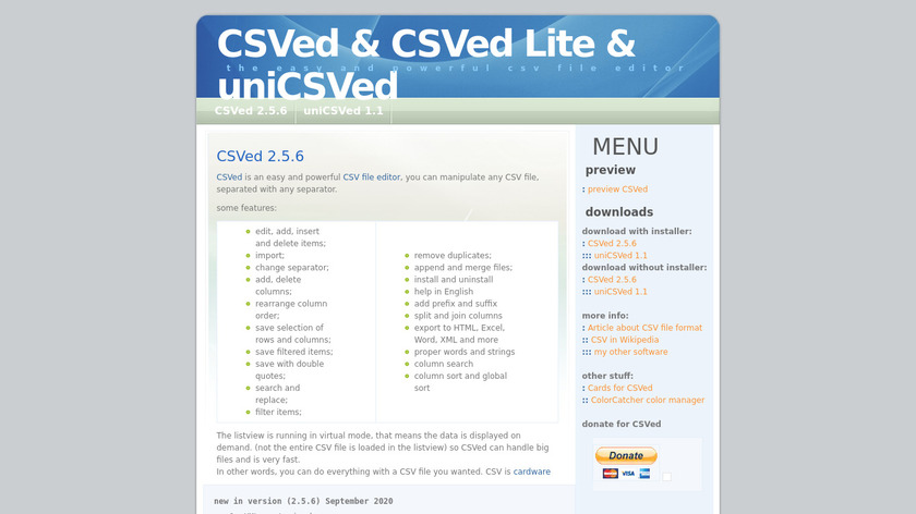 CSVed Landing Page