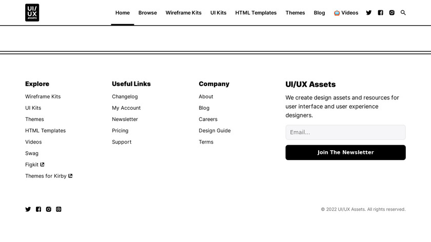 UI/UX Assets Landing Page