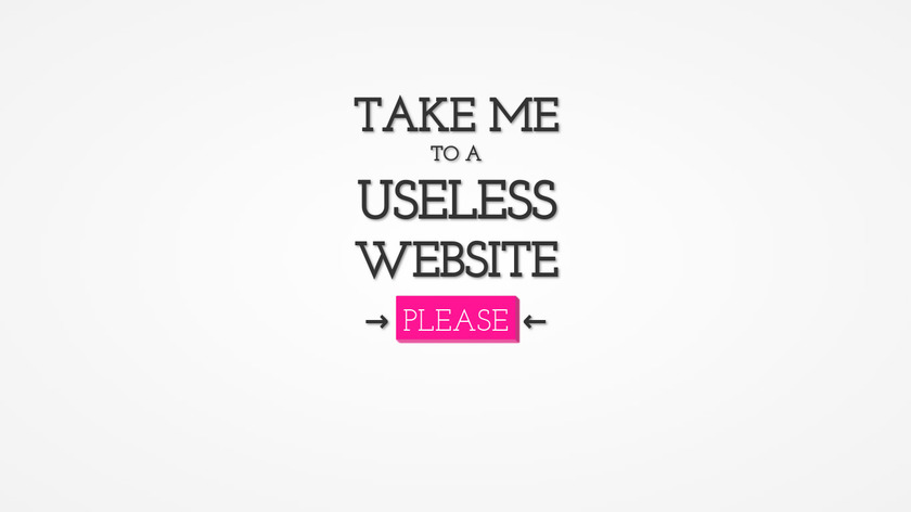 The Useless Web Landing Page