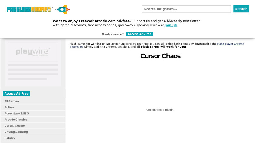 Cursor Chaos Landing Page