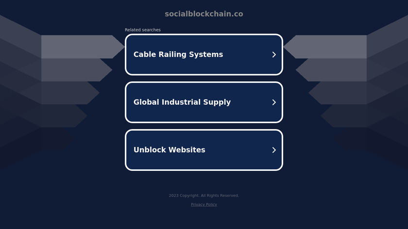 Social Blockchain Landing Page