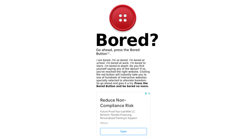 Bored Button Landing Page