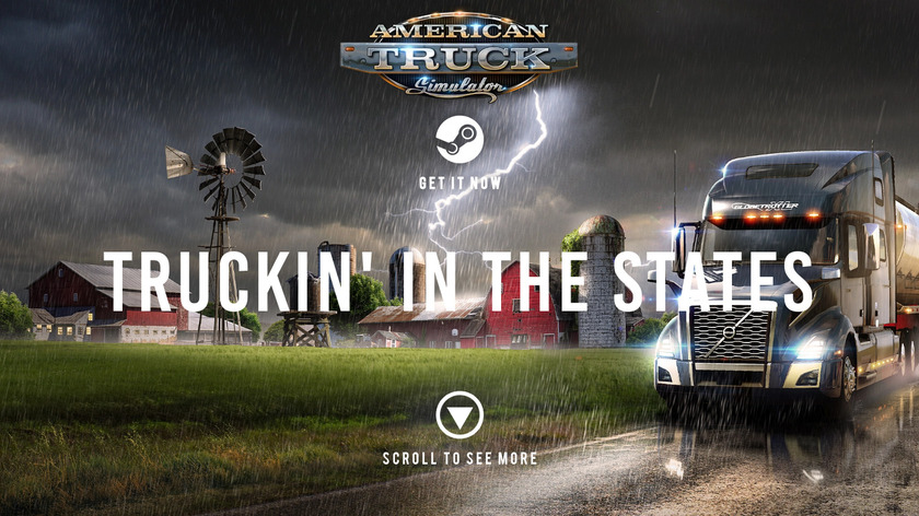 American Truck Simulator Landing Page