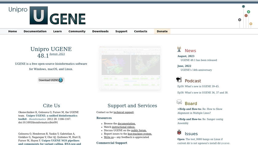 UGENE Landing Page
