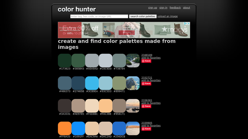 Color Hunter Landing Page